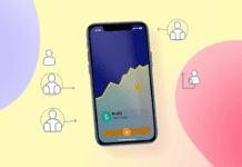 Cómo vender más en tu restaurante con una app propia Ilustración de un smartphone mostrando una app propia de restaurante con elementos visuales que simbolizan el aumento de ventas, la fidelización de clientes y el control directo del negocio.